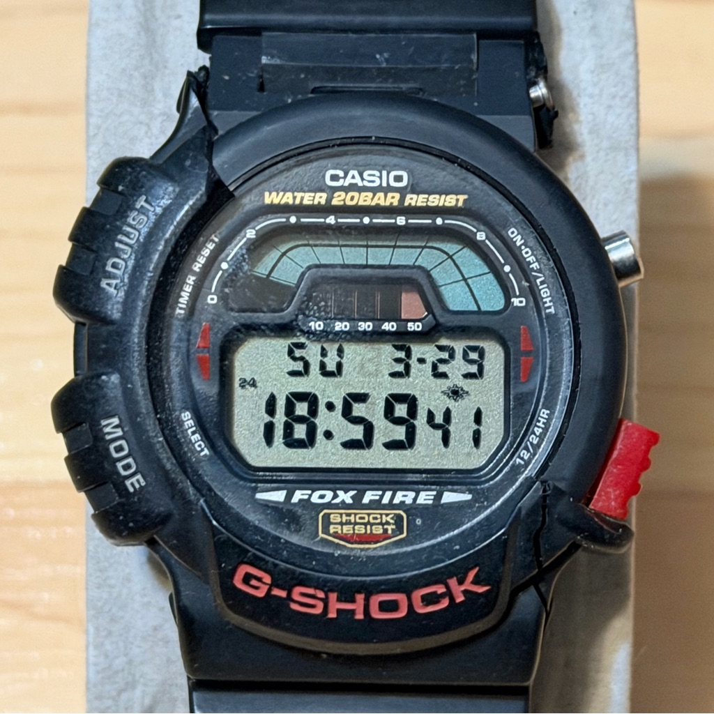 Casio GShock Dw8700g1 Circular Vintage Illuminator Digital Watch 8700 Read